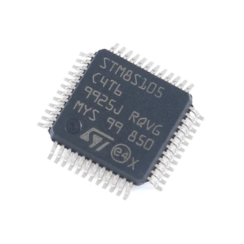 10 шт./лот, 8-разрядные микроконтроллеры STM8S105C4T6 LQFP-48, Линия доступа MCU 16 МГц, вспышка MCU 16 Кб, Рабочая температура: - 40 C-+ 85 C