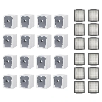 16 Упаковок вакуумных пакетов и 12 упаковок запасных частей HEPA-фильтра Для Irobot Roomba I7 I7 + I1 I3 I3 + I4 I4 + E5 E6 Вакуумный
