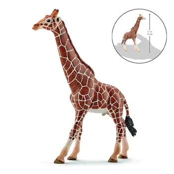 17 см Женский Африканский Жираф, фигурки из дикой природы, игрушка, ПВХ Модель, фигурки, коллекция игрушек для детей, Подарочная форма для животных