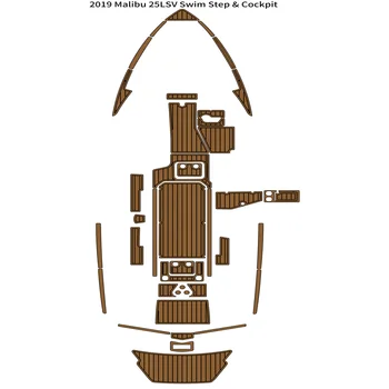 2019 Malibu 25 LSV Плавательная платформа Кокпит Коврик для Лодки EVA Пена Палуба из Тикового дерева Коврик для пола