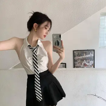 2023 летняя униформа в японском корейском стиле, сексуальная одежда для девочек, короткая рубашка с складками, короткая юбка с высокой талией, комплект из двух предметов jk, g844