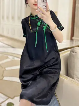 2023 новое традиционное платье чонсам в китайском стиле, женское сексуальное улучшенное повседневное платье ципао, женское платье ципао в атласном стиле