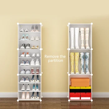 4 * 12-уровневый Органайзер для обуви, Штабелируемый Шкаф, 96 Пар, Шкаф для хранения обувных коробок