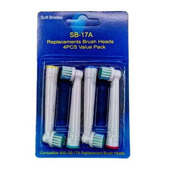 4PX US 20шт, сменные головки электрической зубной щетки Oral B, чувствительные головки щеток с очень мягкой щетиной