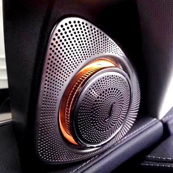 64/7 цветов автомобильный 3D вращающийся световой твитер для Mercedes Benz W222 S-Class ВЧ динамик светодиодный ВЧ динамик аудио труба рожок