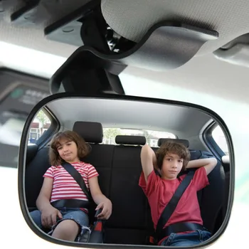 9 см * 5,5 см Зеркало заднего вида для безопасности автомобиля Детское Автомобильное зеркало Для детей, обращенное к задней палате Для ухода за младенцами, Квадратный монитор безопасности для детей