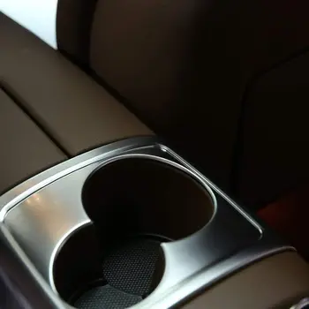 ABS Пластик, Подстаканник заднего ряда, Декоративная коробка для хранения, Рамка, накладка Для Mercedes Benz E Class W213 2016-2018, Матовое серебро
