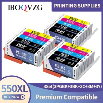 IBOQVZG PGI550XL PGI 550 CLI-551 XL Чернильный Картридж PGI550 CLI551 для Принтера Canon PIXMA IP7250 MG5450 MX925 MG5550 6450 5650