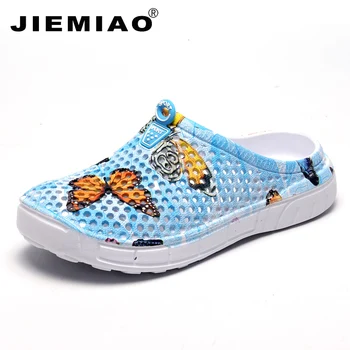 JIEMIAO/ Летняя модная женская пляжная обувь, дышащие сетчатые тапочки, противоскользящие сабо, уличные женские пляжные сандалии