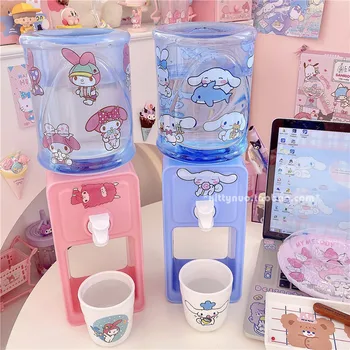 Kawaii Cinnamoroll Sanrio Настольный Диспенсер для воды в общежитии, Офисный Мини-Диспенсер для воды, игрушка В подарок Девушке, чтобы отправить такую же Чашку для воды