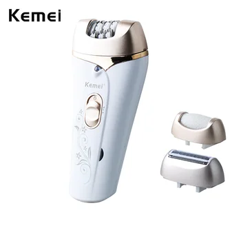 Kemei 3019 3 в 1, Женский Электрический Эпилятор для Депиляции, Безболезненная Женская Бритва, Вагина, Ноги, Бикини, Триммер для удаления волос, Тело