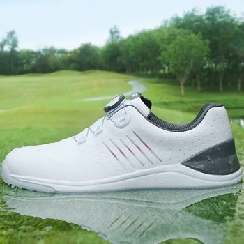 PGM, Мужская обувь для гольфа, шнурки с ручкой, Противоскользящие, Водонепроницаемые, Мужская Спортивная обувь Большого размера, Кроссовки XZ260
