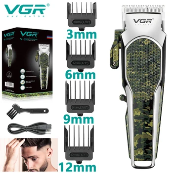 VGR Машинка для стрижки волос Профессиональная Машинка Для Стрижки Волос Электрический Триммер для Волос Перезаряжаемая Парикмахерская Машинка для стрижки волос Высокой мощности для мужчин V-299
