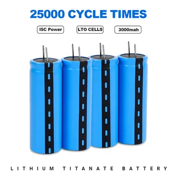 Абсолютно Новый 2,4 В 3000 мАч LTO 23680 Литий-Титанатный элемент 15C Мощность Перезаряжаемые Низкотемпературные Батарейные Элементы 25000 Циклов