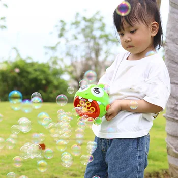 Автоматическая Машина для мыльных пузырей, Беспроводная машина для мыльных пузырей и воздуходувка в форме мультфильма, USB Перезаряжаемые игрушки для детской ванны, игрушки для детей на открытом воздухе