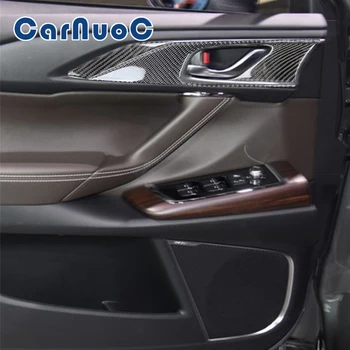 Автомобильные аксессуары, наклейки для украшения дверных ручек Mazda CX-9 2016-2022, Молдинги для салона автомобиля из углеродного волокна
