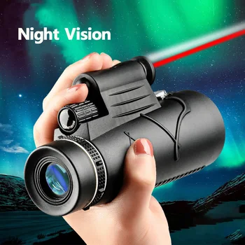 Военный мощный Бинокль 50X60 с дальним зумом HD, портативный профессиональный Телескоп, Монокуляр с низким ночным видением для охоты