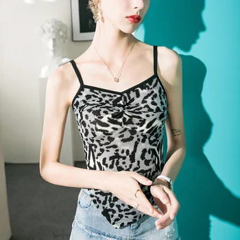 Высококачественная Женская футболка 2023 с леопардовым принтом, Дизайн, Женский Сексуальный Укороченный Топ, Весенне-летняя модная майка Y2k, Корсетный Топ