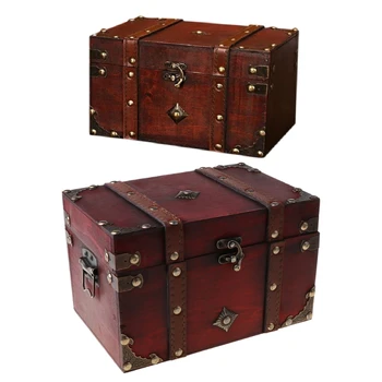 Деревянная Винтажная Антикварная Шкатулка для ювелирных изделий Органайзер Коробка Маска Брелок Для хранения ювелирных изделий Box Style Box Home