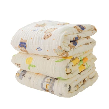 Детское Полотенце, Одеяло, Детское полотенце, Дышащие Одеяла с мультяшными узорами