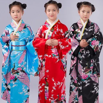 Детское Японское Кимоно, традиционный костюм, Халат с принтом, Халат, школьники Фотографируют Платья, костюмы Аниме