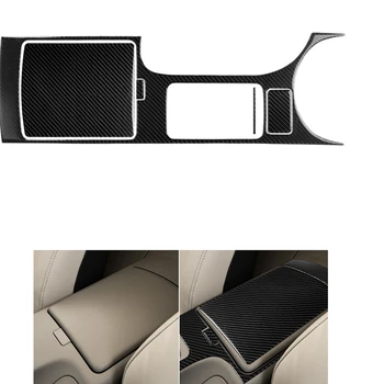 Для Nissan 350Z 2006-2009 Коробка для хранения Центральной консоли из Настоящего Углеродного волокна, Панель переключения передач, Рамка, Крышка, Литьевая лента, Наклейка