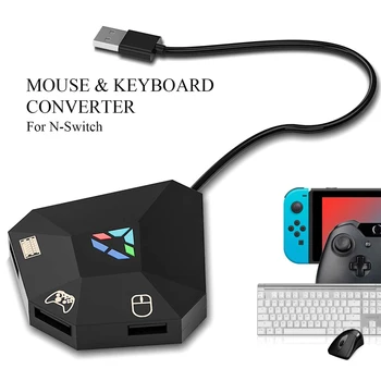 Для PS4/PS3/Xbox One/Xbox 360/Switch Lite NS Проводное USB-соединение Адаптер для клавиатуры и мыши со светодиодным Индикатором Конвертер