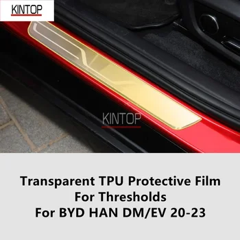 Для порогов BYD HAN DM/EV 20-23 Прозрачная ПЭТ-Защитная пленка Для защиты от царапин Аксессуары для ремонта