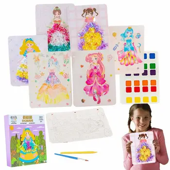 Игрушка-книжка с ручной росписью, сделай сам, 3D Мультяшные игрушки для рисования, наклейка, Книжка-раскраска, упаковка для детей