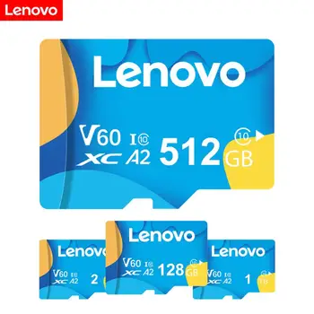 Карта памяти Lenovo 32GB 64GB 128GB 2TB V60 A1 U3 Class10 Mini TF Card U1 SD Card для мобильных телефонов автомобильных устройств Компьютеров Дронов