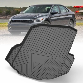 Коврики для багажника автомобиля TPE Коробка для хранения Volkswagen Jetta Sagitar 2019 2020 2021 2022 2023 Защита багажника Резиновый грузовой вкладыш
