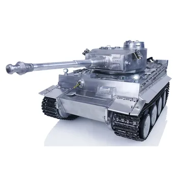 Металлический радиоуправляемый танк Mato Tiger I 1/16, стреляющий гранулами, цвет металла 1220, КОМПЛЕКТ без радиоуправляемой коробки передач, основная плата TH00642-SMT4