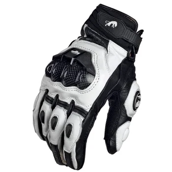 Мотоциклетные перчатки для мотокросса по бездорожью, полностью кожаные, из углеродного волокна, Защитные рыцарские перчатки