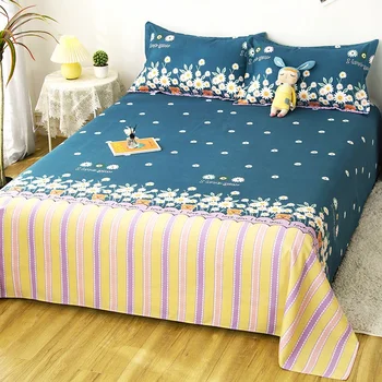 Мягкая и удобная двуспальная кровать, хлопковая простыня, 1 шт., доступно несколько дизайнов: обеспечьте хороший ночной сон