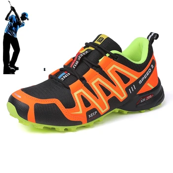 Новая мужская удобная обувь для гольфа Уличная спортивная обувь для легкой атлетики Сетчатая дышащая обувь для ходьбы Спортивная обувь для гольфа
