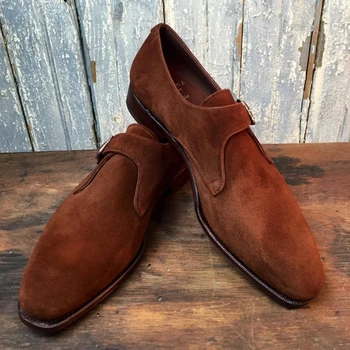 Новые коричневые лоферы из флока, повседневная обувь, мужская дышащая обувь без застежки, Бесплатная доставка, Размер 38-46, мужская обувь ручной работы