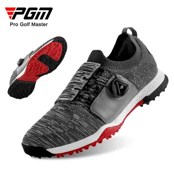 Обувь Для гольфа PGM, Мужские Дышащие Мужские Вращающиеся Шнурки, Спортивные Кроссовки с шипами, Нескользящие Кроссовки XZ182, новинка