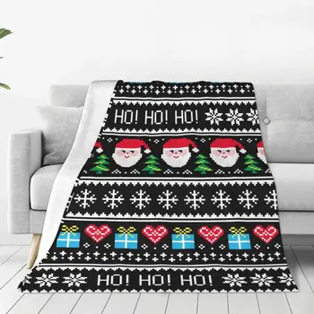 Одеяла с Рождеством Христовым, Коралловый флис, Плюшевый Летний Милый Санта-Клаус, супер теплые одеяла для дивана, дорожное плюшевое тонкое одеяло