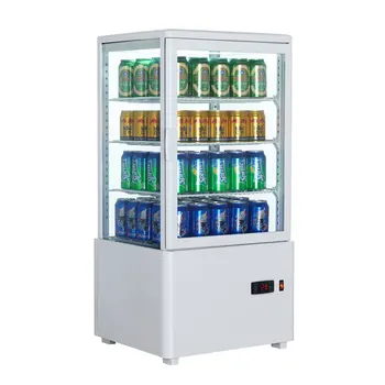 Оптовый витринный холодильник со стеклянной дверью супермаркета, Вертикальная морозильная камера, Витринный холодильник Емкостью XC-68L