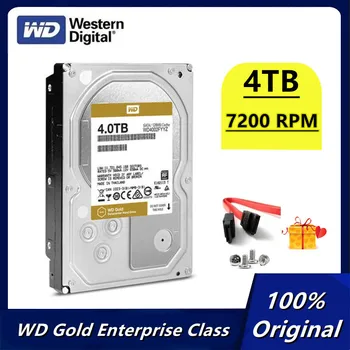 Оригинальный внутренний жесткий диск Western Digital WD Gold корпоративного класса объемом 4 ТБ, 7200 Об/мин, SATA, кэш 6 Гбит/с, 3,5 