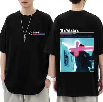 Певица The Weeknd Trilogy, обложка альбома, футболка с ретро-рисунком, Мужская модная хлопковая футболка оверсайз, мужские футболки в стиле хип-хоп, уличная одежда