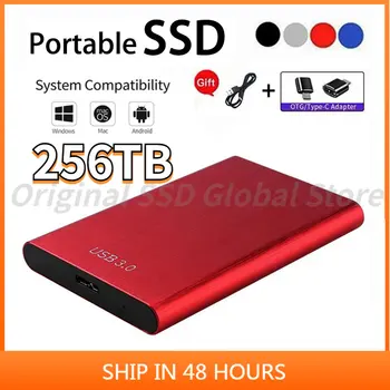 Портативный SSD 256 ТБ USB 3,0 Type C Высокоскоростной Внешний жесткий диск емкостью 2 ТБ, Мобильные жесткие диски для Настольных ноутбуков Android