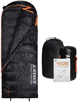 Пуховый спальный мешок для взрослых - Легкий и компактный для походов с рюкзаком, кемпинга и пешего туризма - 550/600 FP, 0/20/30 градусов и 4-Se