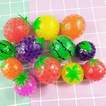 Разноцветный шарик с клубникой, мягкие Шарики для замешивания, игрушка для снятия декомпрессионного стресса