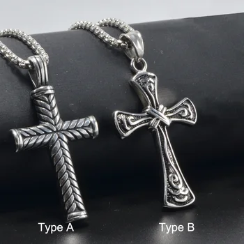 Религиозное Винтажное ожерелье с крестом из нержавеющей стали для братьев и сестер Christan, Торжественная упаковка, подарок для близких