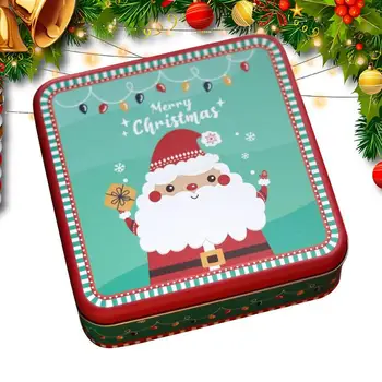 Рождественские формочки С крышками Квадратные Формочки для хранения печенья Стильные И симпатичные Рождественские контейнеры для хранения Конфет Шоколадного печенья