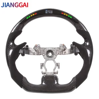 Светодиодная подсветка переключения передач Рулевое колесо из натуральной алькантары для Infiniti G37 Всех моделей 2009-2013 Кованое спортивное колесо