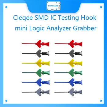 Тестирующий крюк Cleqee SMD IC мини Логический анализатор Захват Внутренние пружинные зонды зажимы перемычка для подключения тестового провода Dupont Аксессуар