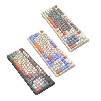 Трехцветная клавиатура с подсветкой 94 клавиши для геймеров с механическим ощущением Прямая поставка