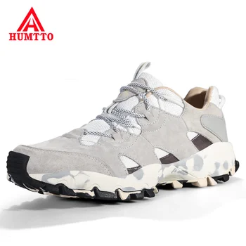 Уличная походная обувь HUMTTO, дышащие спортивные альпинистские походные ботинки, Мужская Кожаная Мужская обувь для ходьбы, Треккинговые кроссовки для мужчин